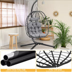 Canva Home Serenity Hanging Egg Chair with Stand