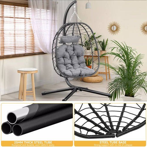 Canva Home Serenity Hanging Egg Chair with Stand