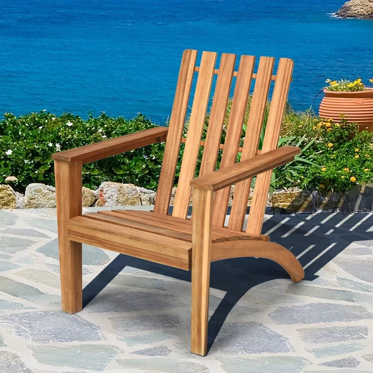 Noor Acacia Wood Adirondack Chair