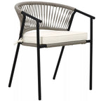 Canva Home Sculpted Rope & Alloy Dining Chair (Set of 4)