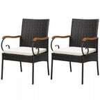 Mclean Hand-Woven Rattan Armchair Set