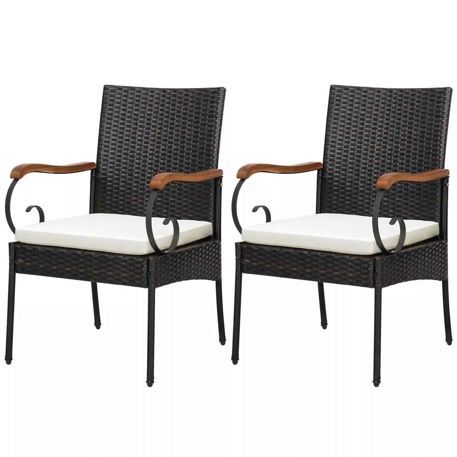 Mclean Hand-Woven Rattan Armchair Set