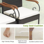 Mclean Hand-Woven Rattan Armchair Set