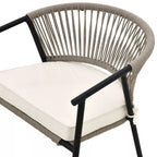 Canva Home Sculpted Rope & Alloy Dining Chair (Set of 4)