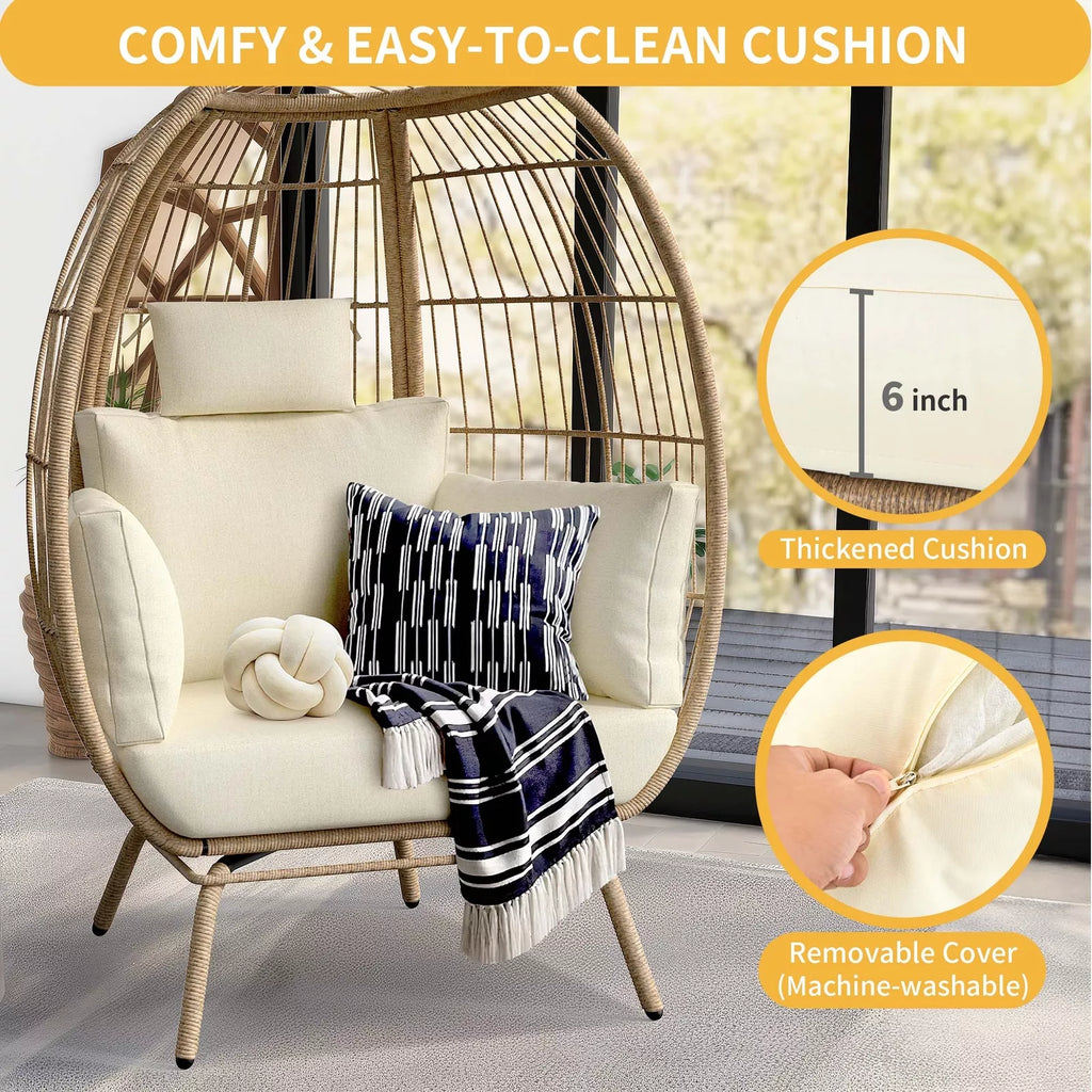 Reeves Sculptural Wicker Cocoon Chair