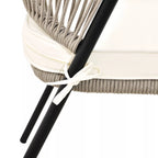 Canva Home Sculpted Rope & Alloy Dining Chair (Set of 4)