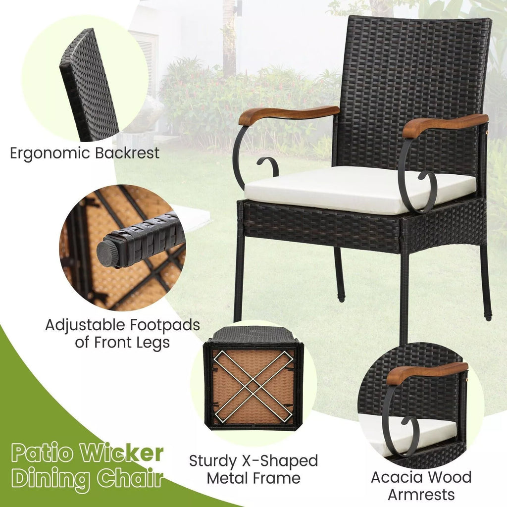 Mclean Hand-Woven Rattan Armchair Set