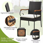 Mclean Hand-Woven Rattan Armchair Set