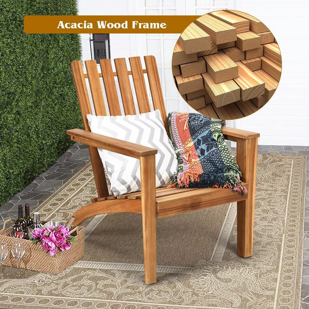 Noor Acacia Wood Adirondack Chair
