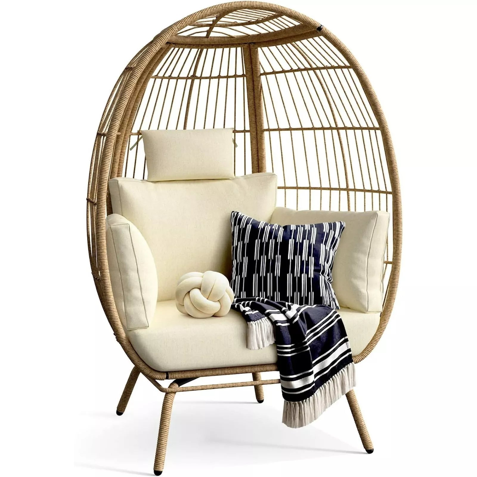 Reeves Sculptural Wicker Cocoon Chair