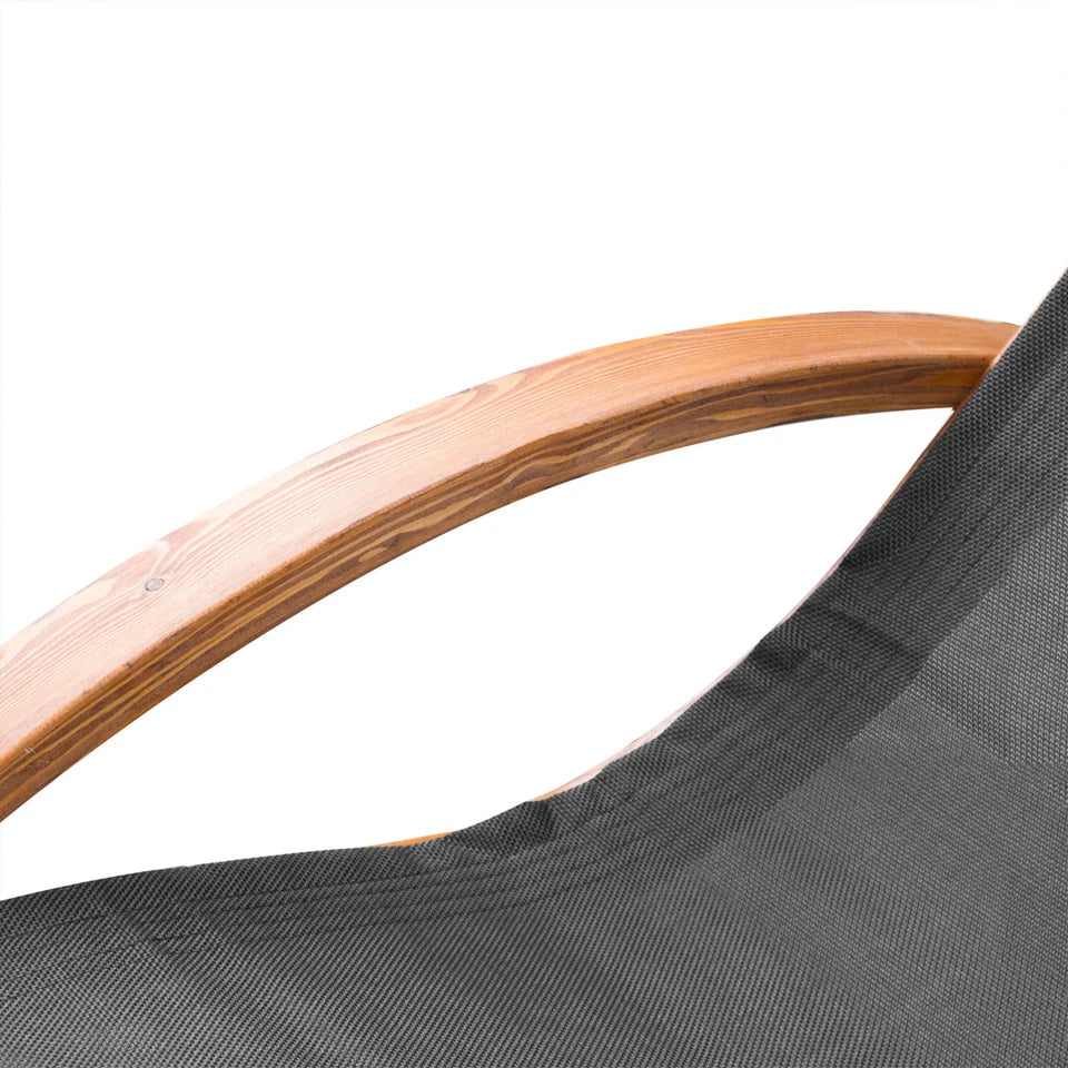 Cochran Teak-Finished Pine & Mesh Chaise Lounger