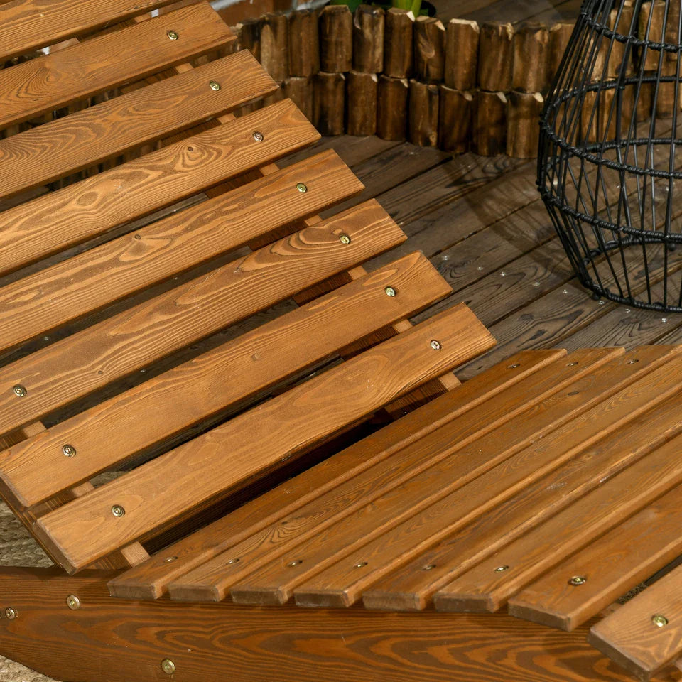 Crosby Larch Wood Adjustable Outdoor Lounge Chair