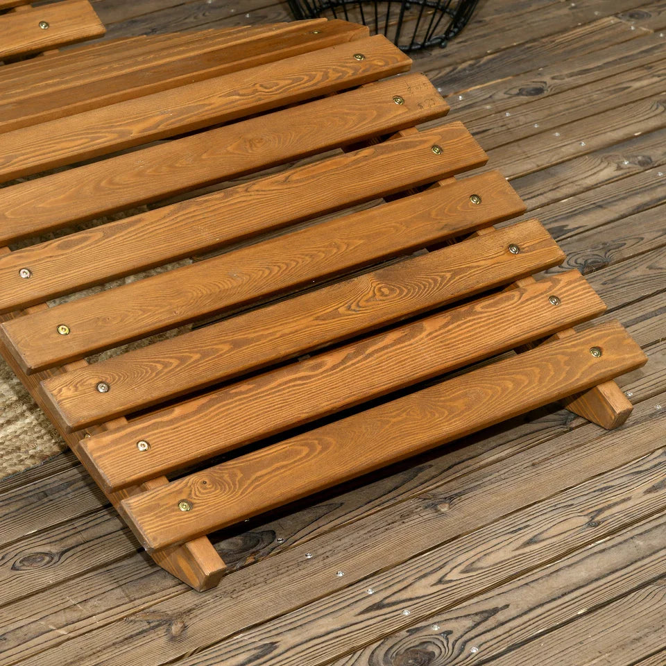 Crosby Larch Wood Adjustable Outdoor Lounge Chair
