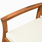 Dorothy Acacia Wood & Cream Cushion Rocking Chair
