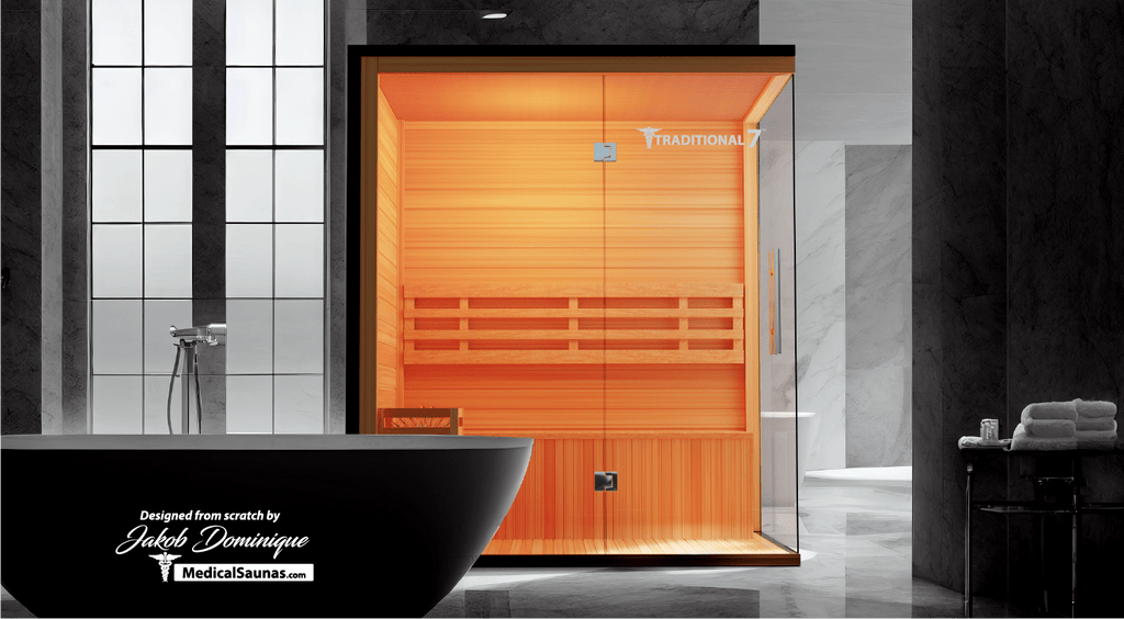 Traditional 7™ Three-Person Hemlock Steam Sauna