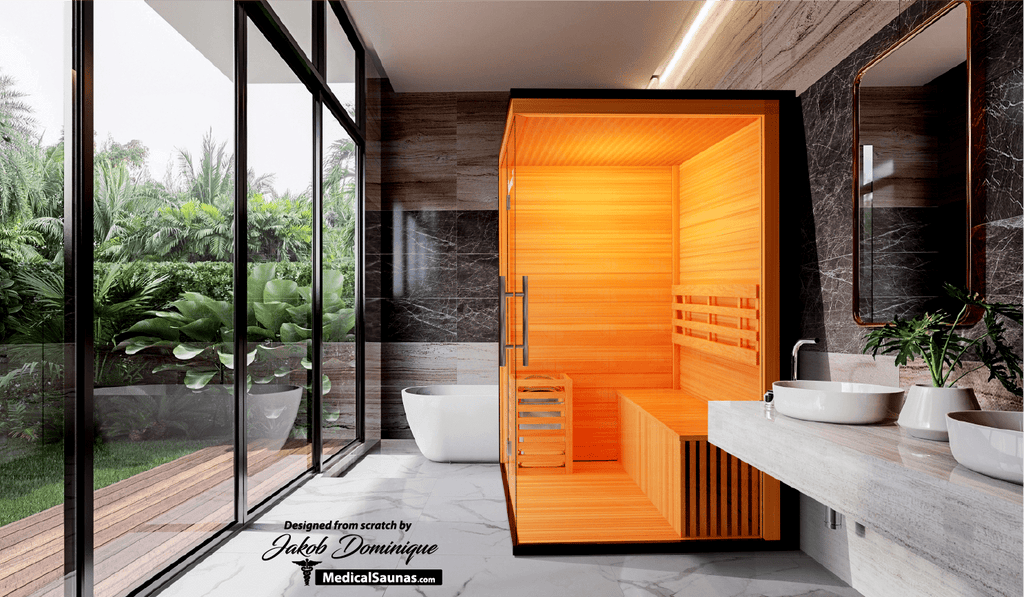 Traditional 7™ Three-Person Hemlock Steam Sauna