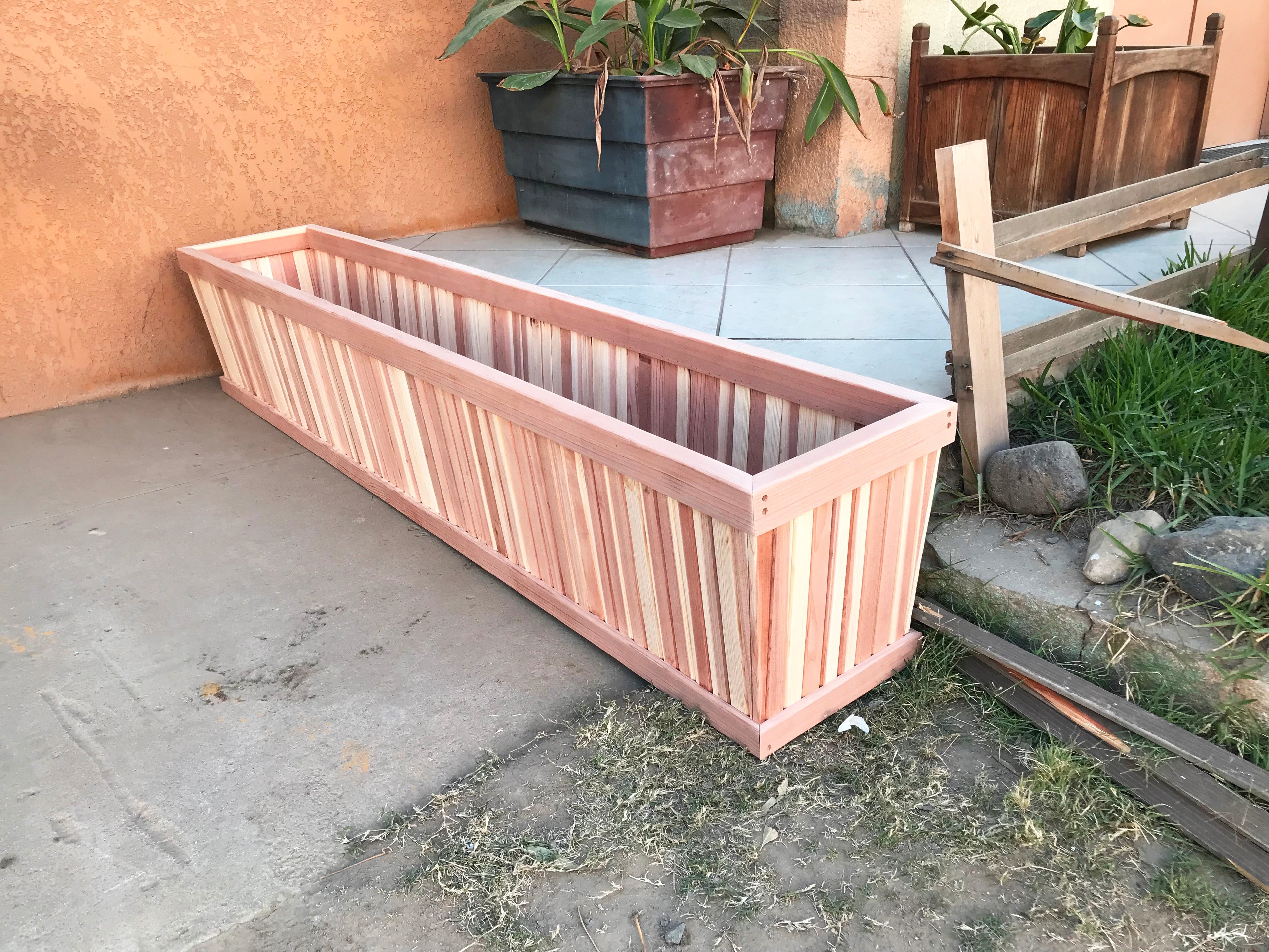 San Clemente Tapered Solid Wood Planter