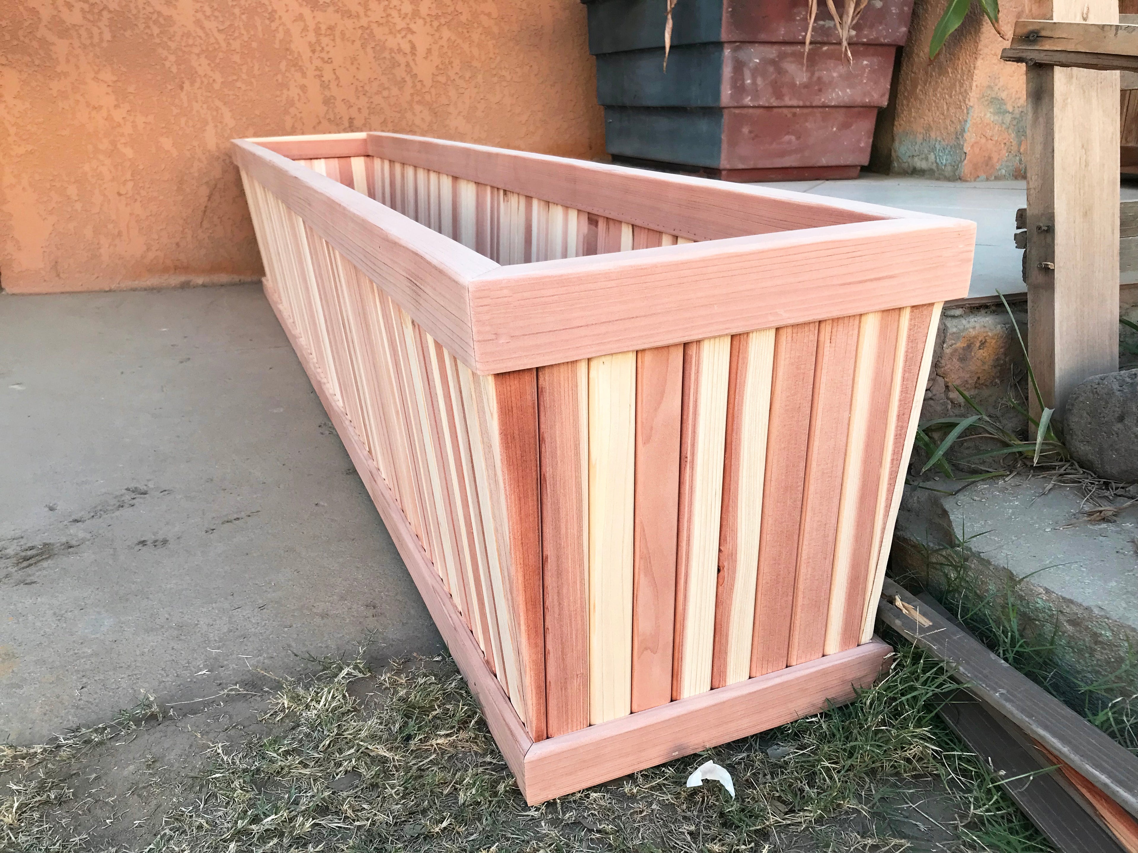 San Clemente Tapered Solid Wood Planter
